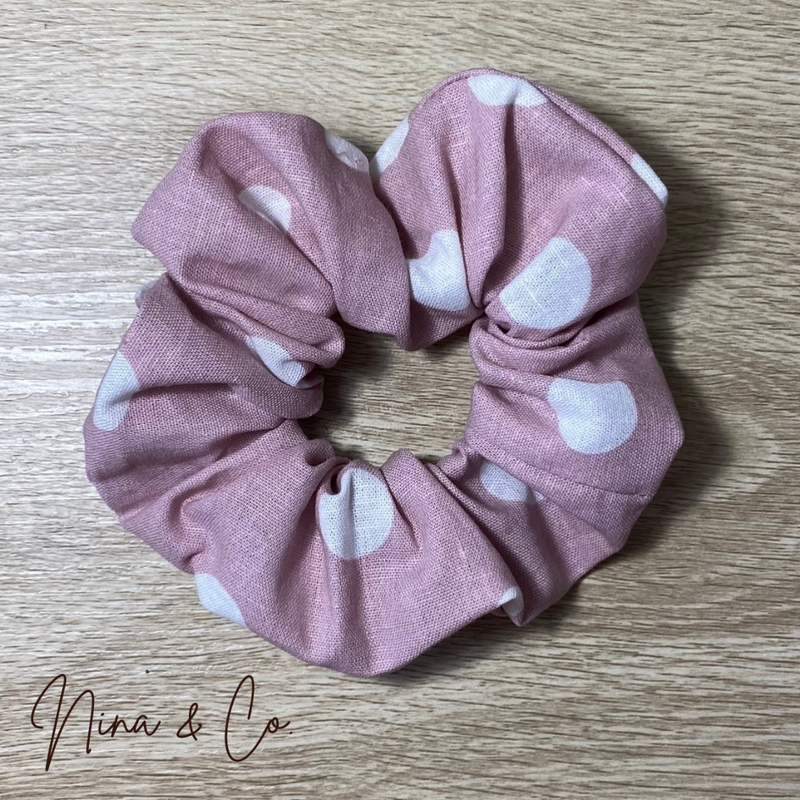 Linen Pink Scrunchie - Dante’s Pet Shop