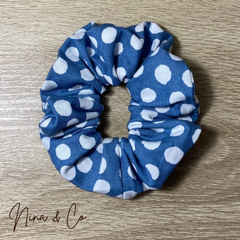 Blue Dots Scrunchie - Dante’s Pet Shop