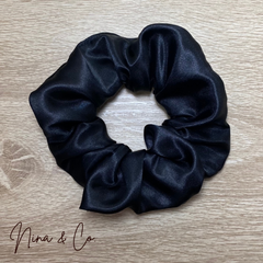 Satin Black Scrunchie - Dante’s Pet Shop