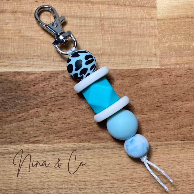 Blue Leopard Keyring - Dante’s Pet Shop