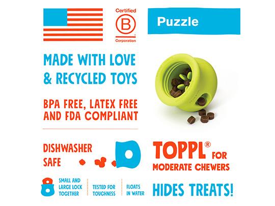 West Paw Toppl Treat Dispensing Dog Toy - Dante’s Pet Shop