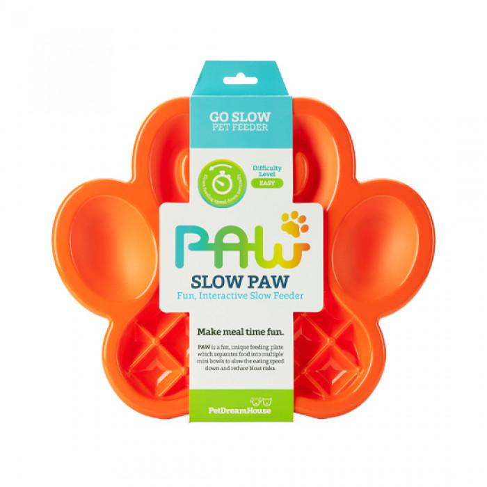 Pet DreamHouse PAW Slow Feeder - Orange - Dante’s Pet Shop